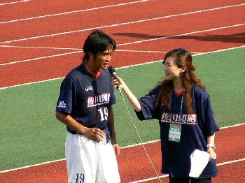 24 Jun 06 - Sagawa Printing's Daisuke Nakamori carries out his post-match interview